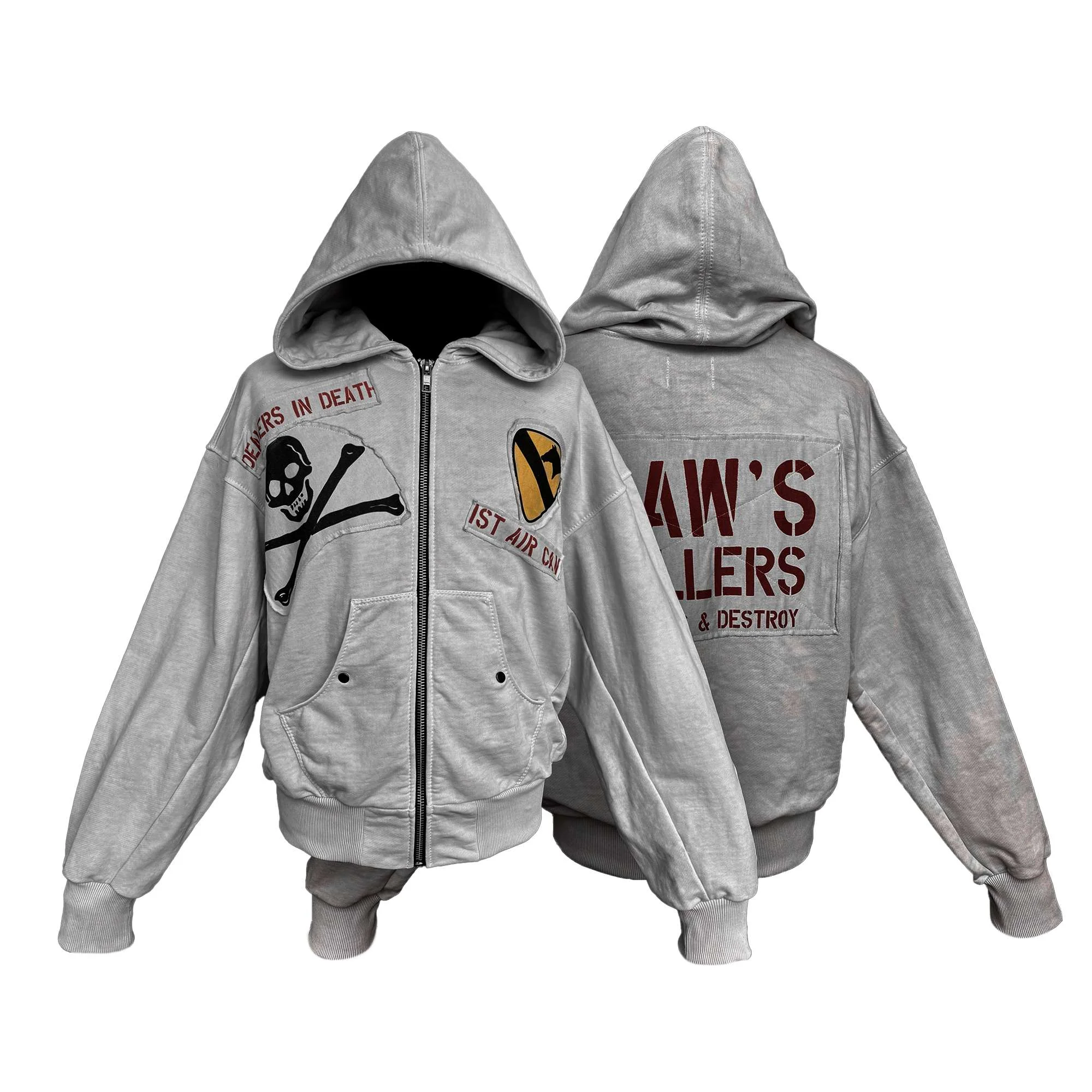 Zip Hoodie "Apocalypse Now" Grey 500gr