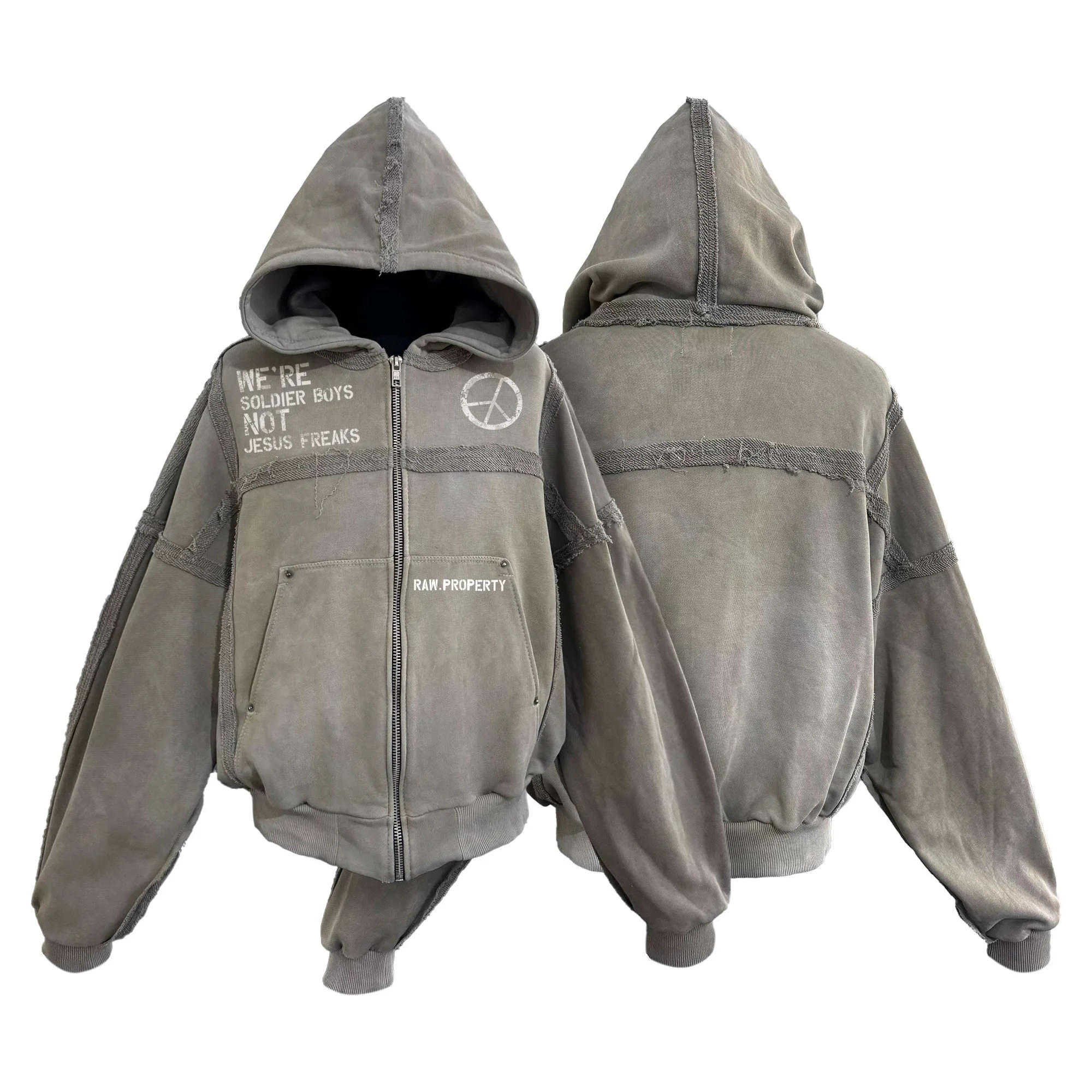 Zip Hoodie "Soldier Boys" Khaki