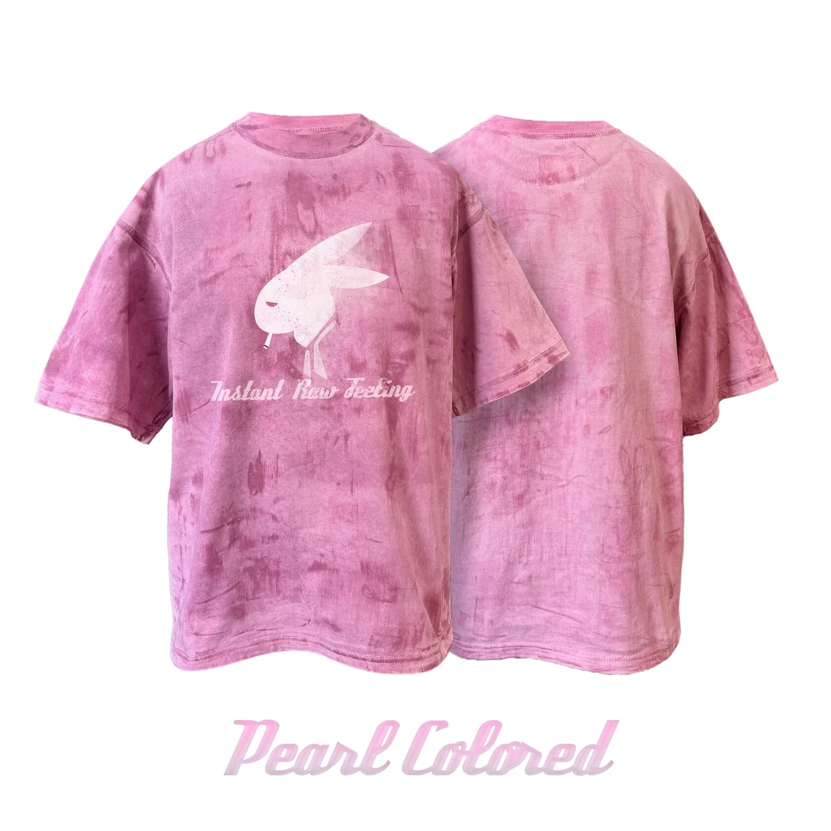 Tee-Shirt "Instant Raw Feeling" Pearl Colored