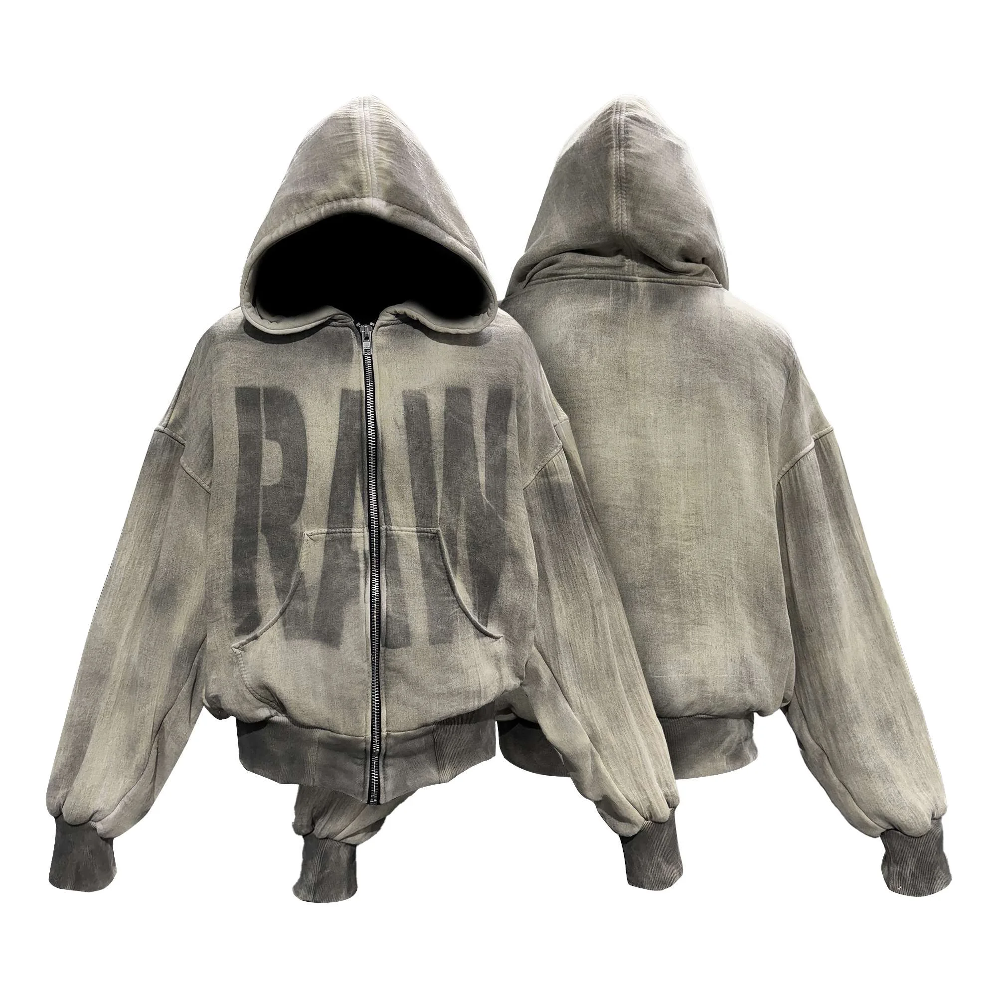 Zip Hoodie "Disgrid" Dust