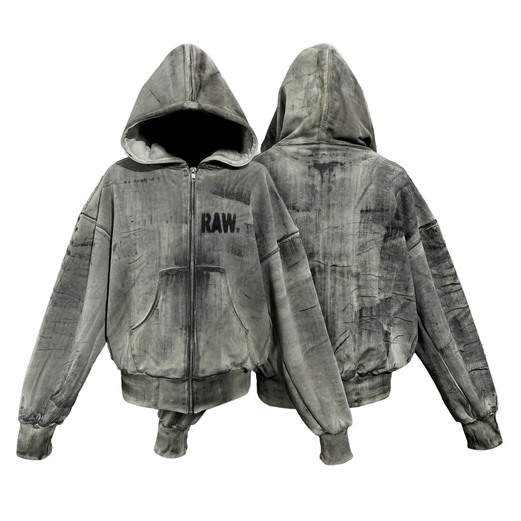 Zip Hoodie "Splash" Dust